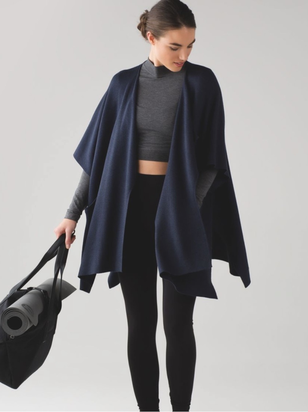 Lululemon After Asana Wrap open -Front Cardigan cashmere blend